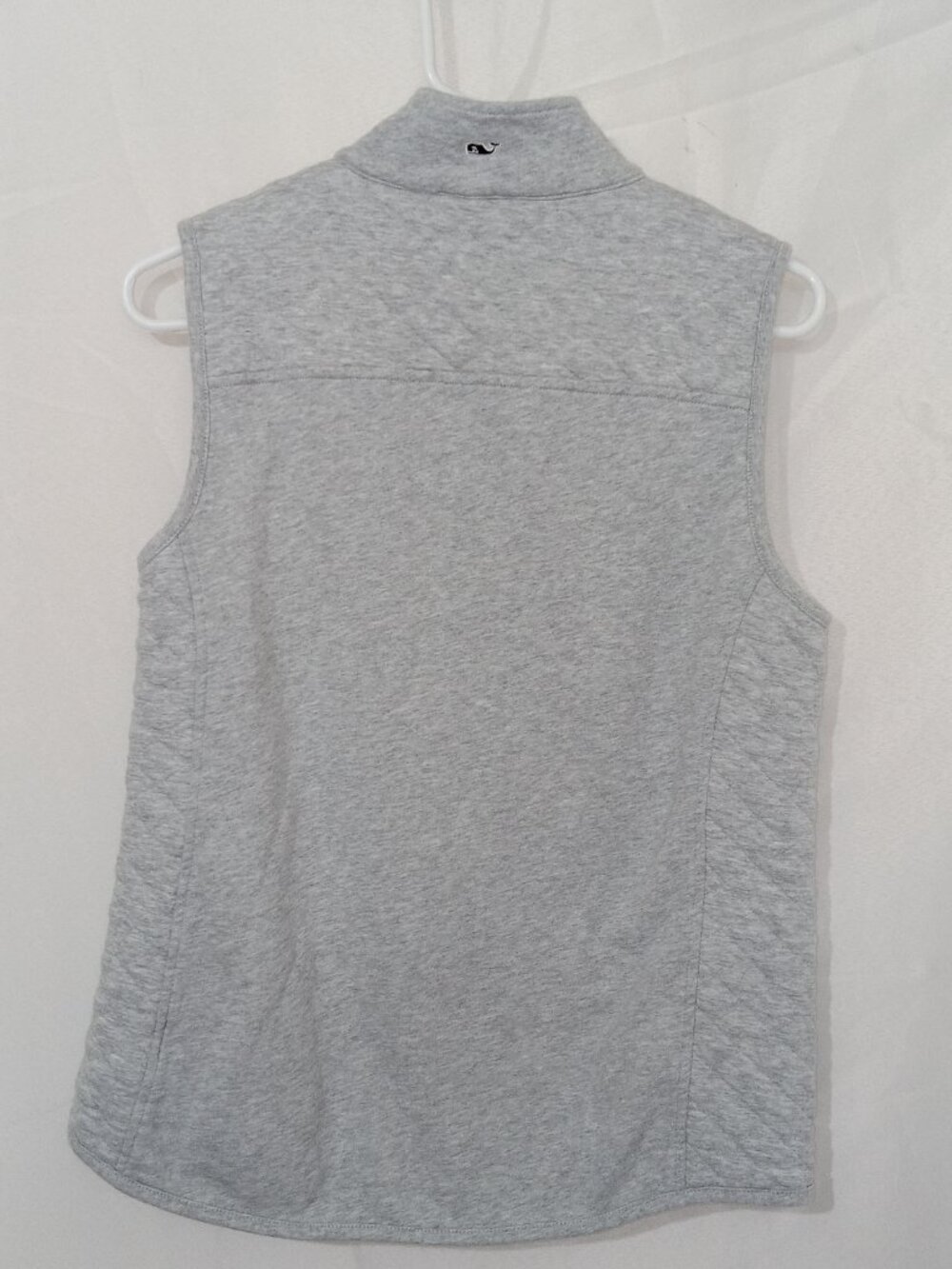 Vineyard Vines Gray Full Zip Quilted Side Vest Womens Small Preppy Coastal - Picture 4 of 11